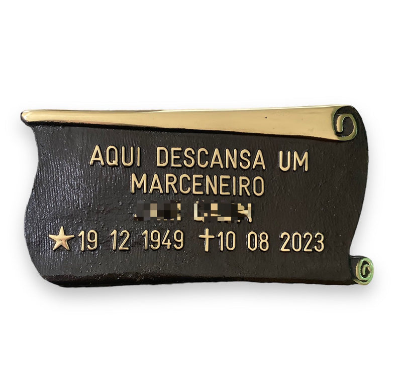 Placa de Metal - Pergaminho (Ref. 12)